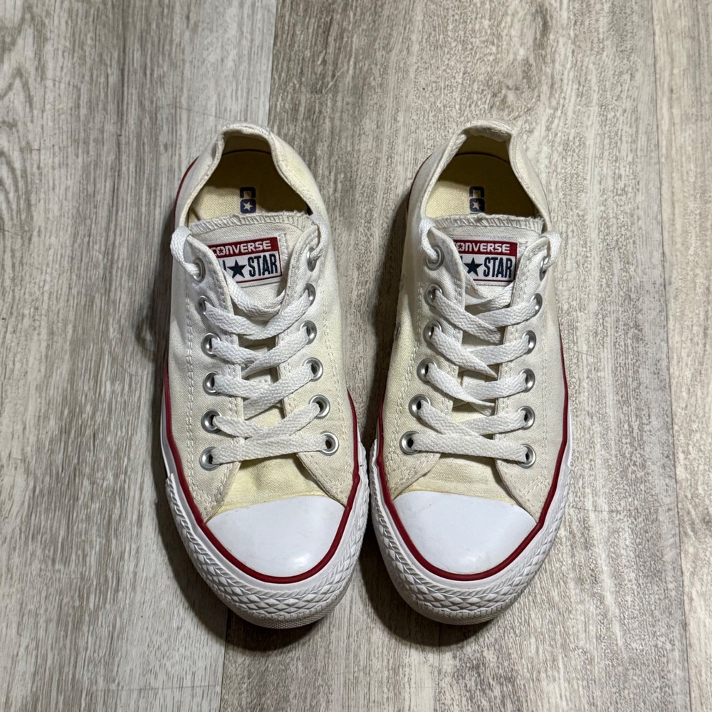 Converse Chuck Taylor All Star Low Top Cream Canvas Sneakers M7652 Mens 5 W 7